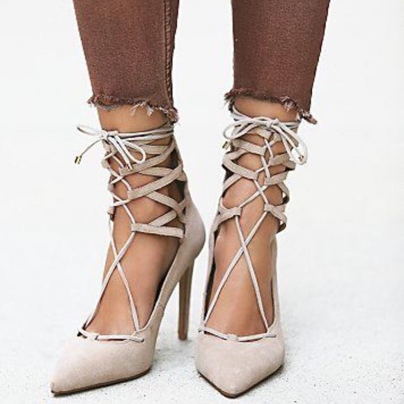 Jeffrey Campbell x Free People Suede Hierro Heels - Picture 7 of 8